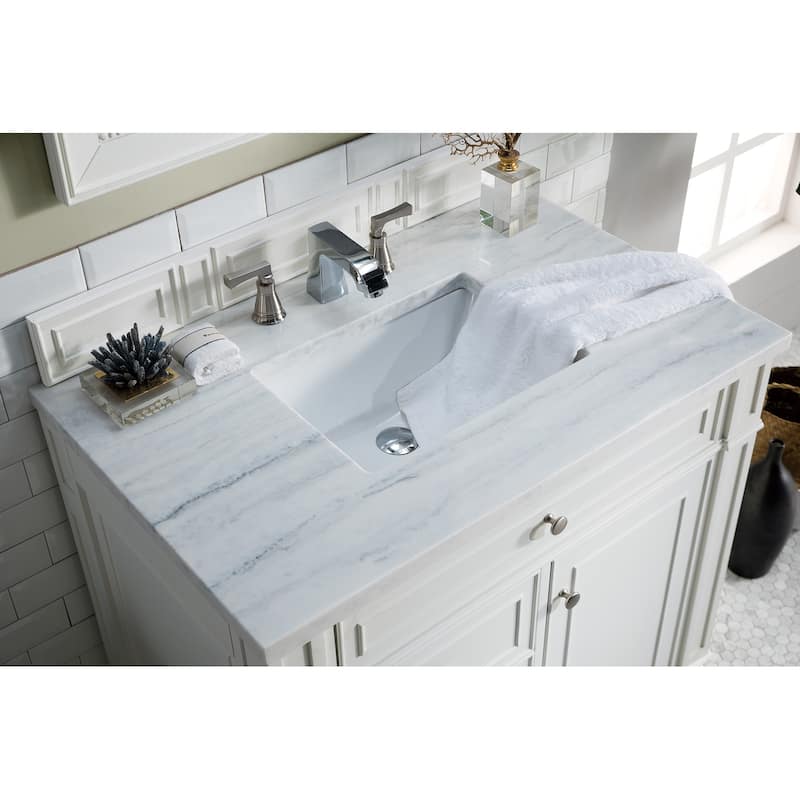 James Martin Vanities Bristol 36" Single Vanity, Bright White