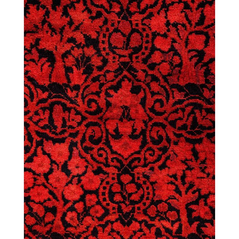 Contemporary Overdyed Wool Hand Knotted Runner - 3' 0" x 9' 0"