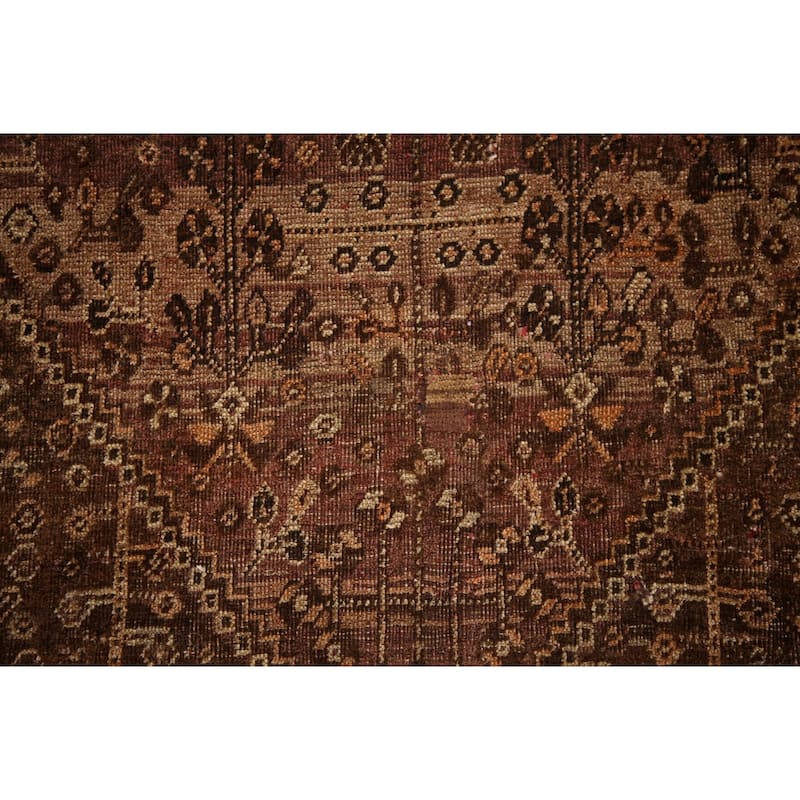 Qashqai Persian Antique Rug Hand-Knotted Vegetable Dye Wool Carpet - 4'8"x 7'9"