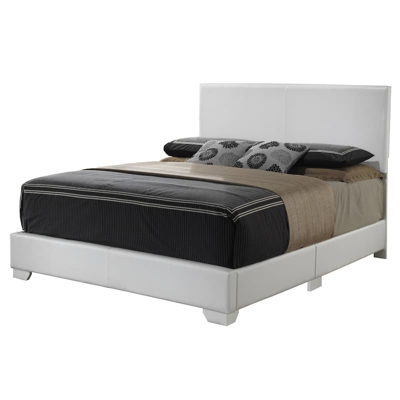 Upholstered Wood Queen Panel Bed - 86" - White