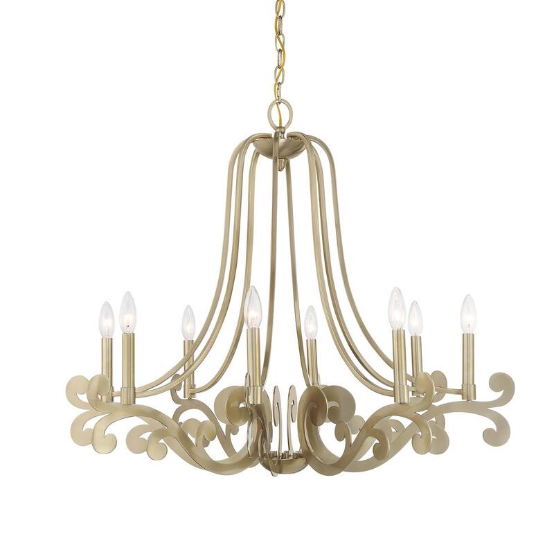 Savoy House 1-6097-8 Lombard 8 Light 34" Wide Taper Candle Style - Noble Brass