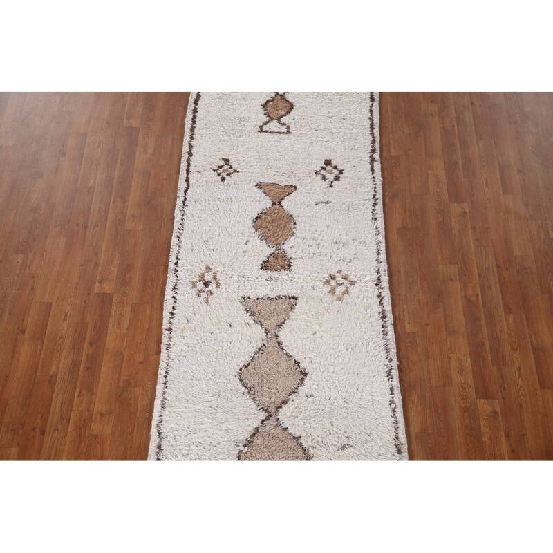 Tribal Anatolian Oriental Runner Rug Hand-knotted Wool Carpet - 3'2"x 10'11"