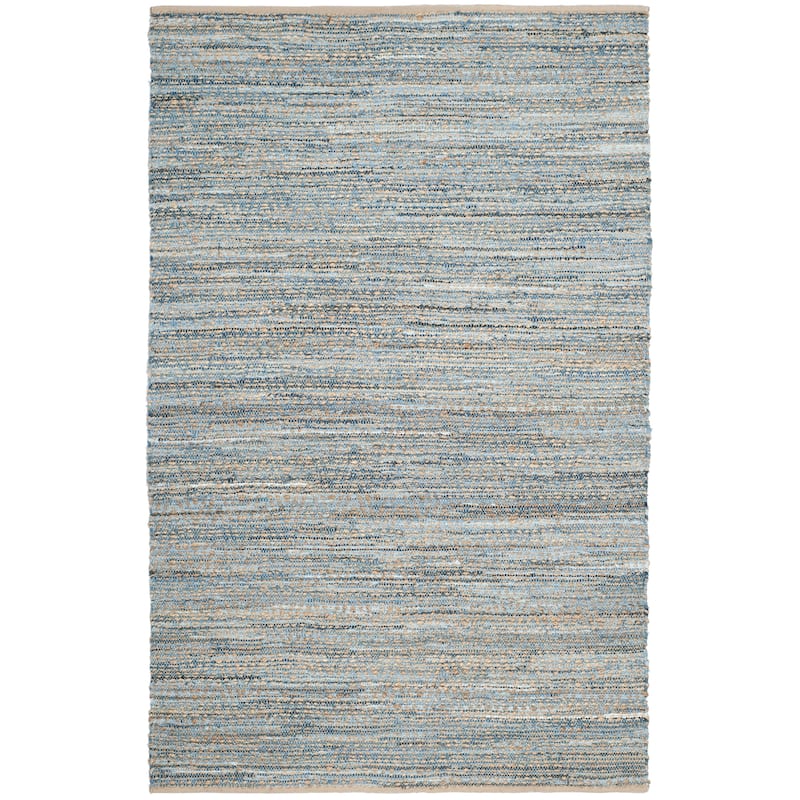 SAFAVIEH Handmade Cape Cod Cirina Coastal Jute Rug - 6' x 9' - Natural/Blue