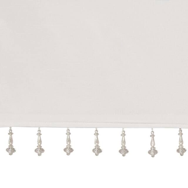 Madison Park Natalie Lightweight Faux Silk Valance with Beads - 50x26"