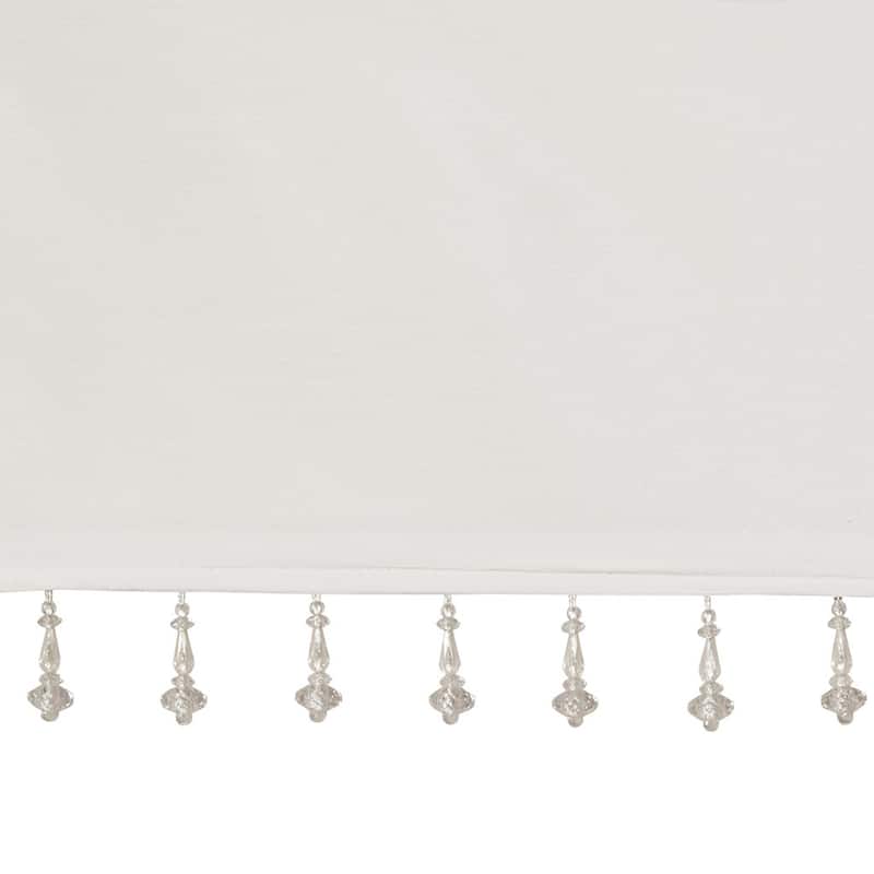 Madison Park Natalie Lightweight Faux Silk Valance with Beads - 50x26"
