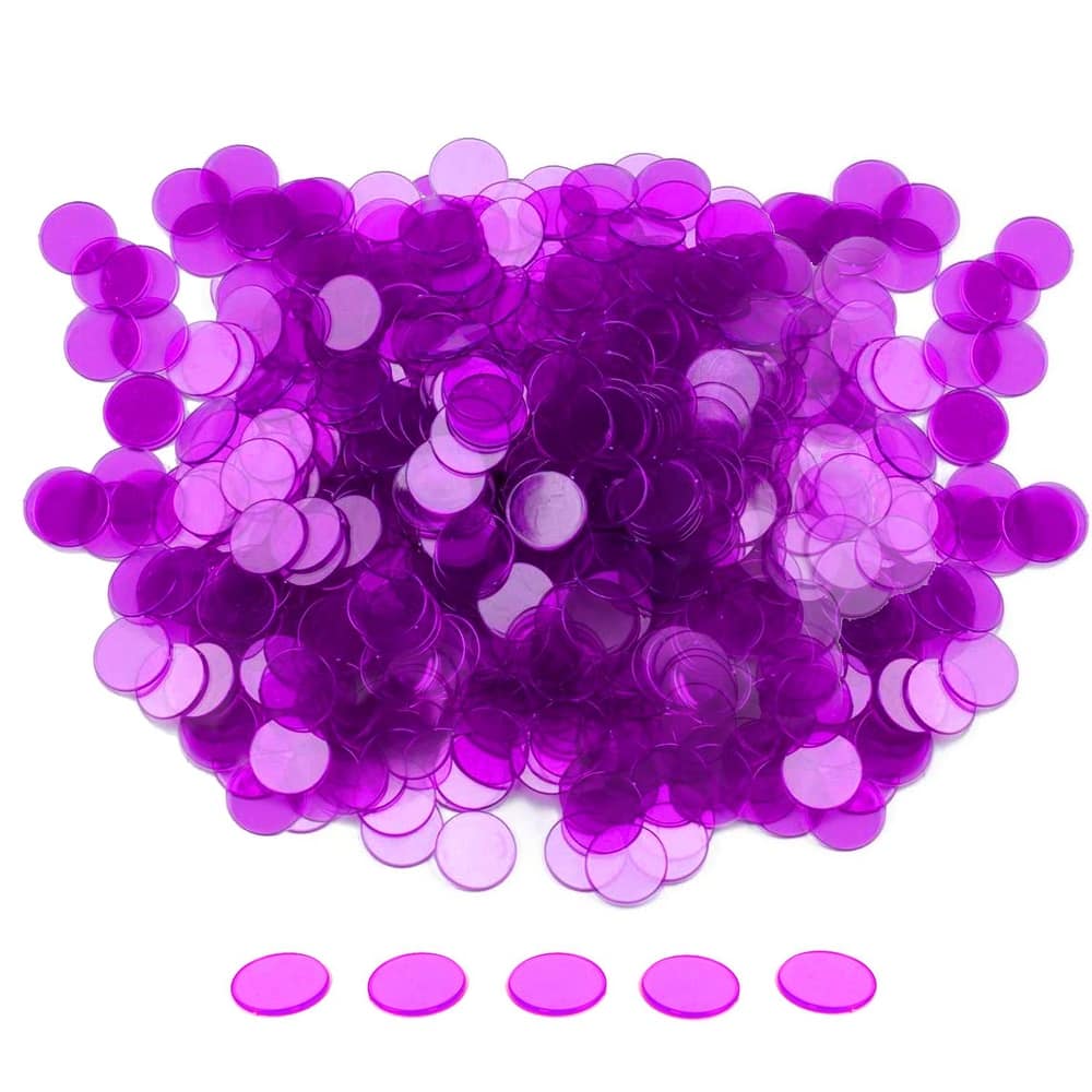GSE™ 1000-Pack 3/4-inch Plastic Bingo Chips for Bingo Game, Counting, Sorting, Science, Educational Markers