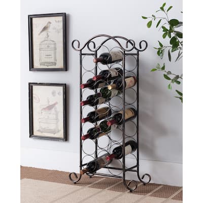 Brushed Copper Metal Wine Rack