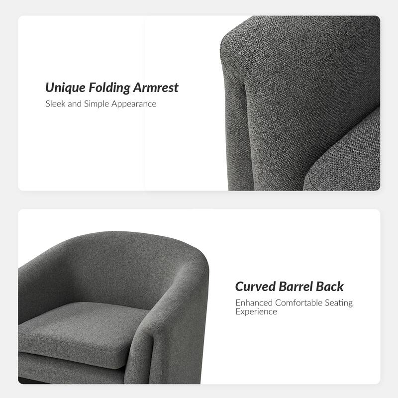 Arturo Modern Upholstered Armchair with Storable Removable Leg Ottoman Set of 2 by HULALA HOME