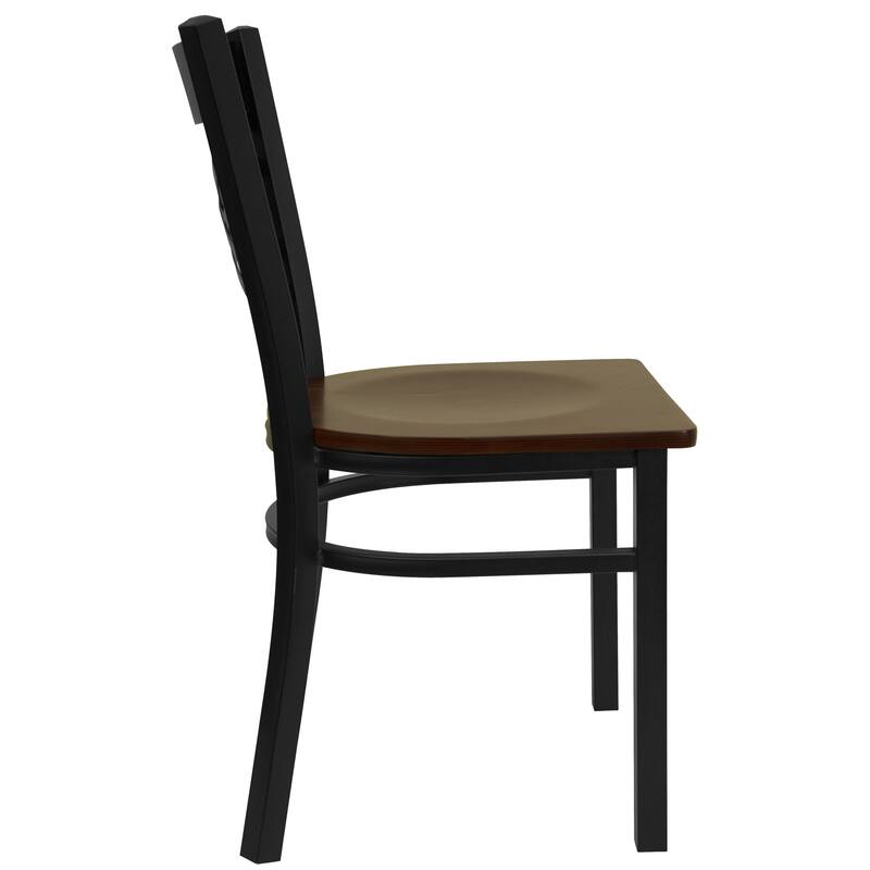Steel X-back Restaurant Chair (Set of 2) - 16.5"W x 17"D x 32.25"H