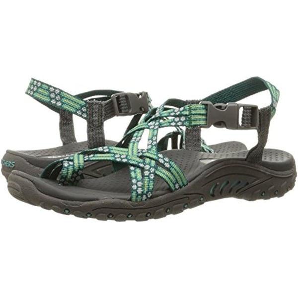 skechers sandals green