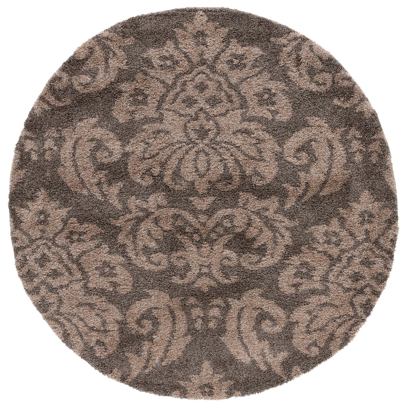 SAFAVIEH Florida Shag Aurkene Floral Damask 1.2-inch Thick Rug