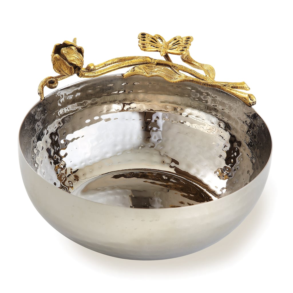 Jiallo Gold Butterfly Bowl 6" diameter
