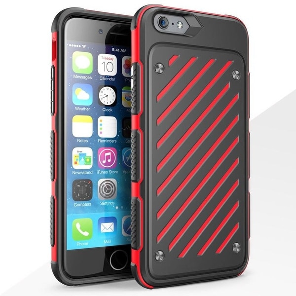 Insten Dual Layer Hybrid Rubberized Hard PC/ Silicone Case Cover for Apple iPhone 6 Plus/ 6s Plus