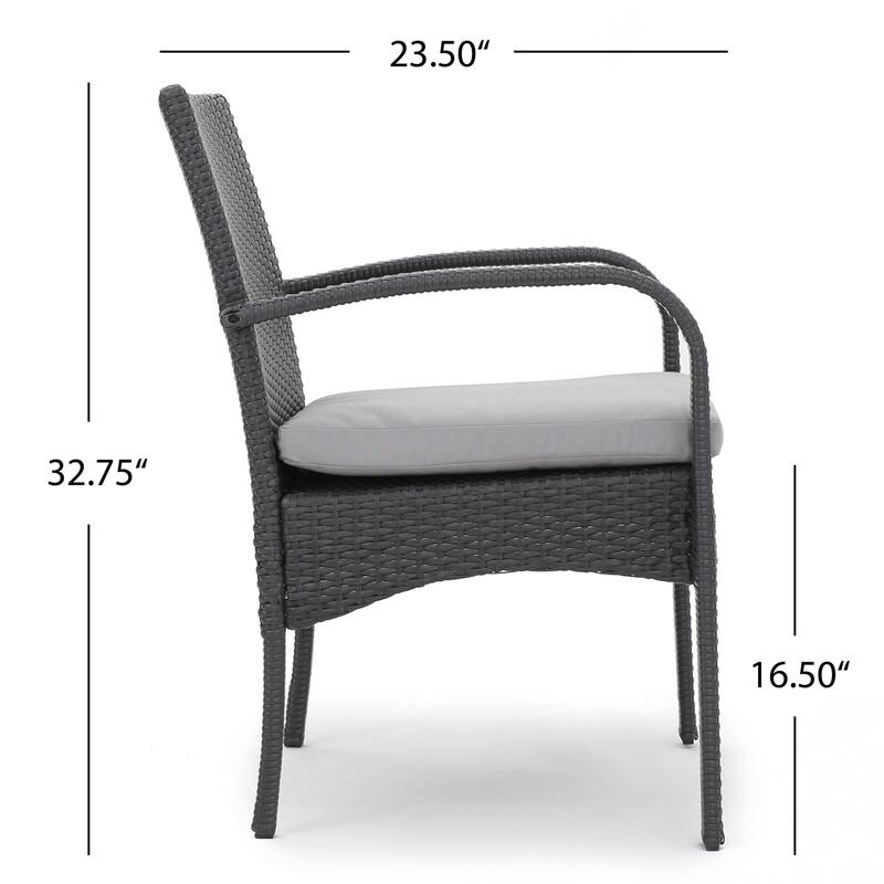 outdoor PE WICKER DINING CHAIR ,SET OF 2 PCS