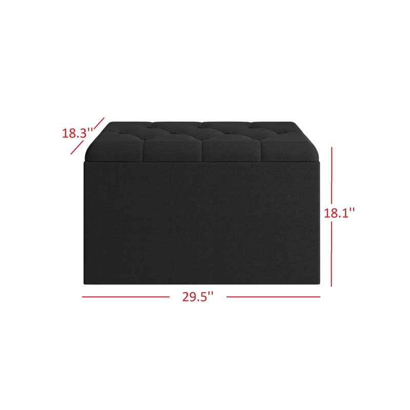 Arya Upholestered Flip Top Storage Bench