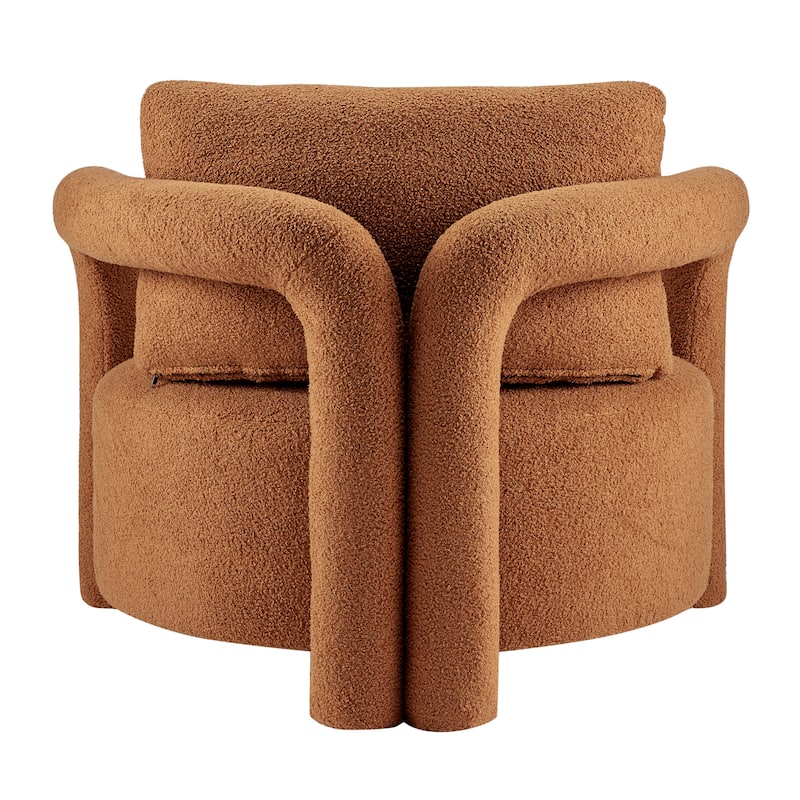 NPD Furniture Maisie Faux Shearling Accent Arm Chair