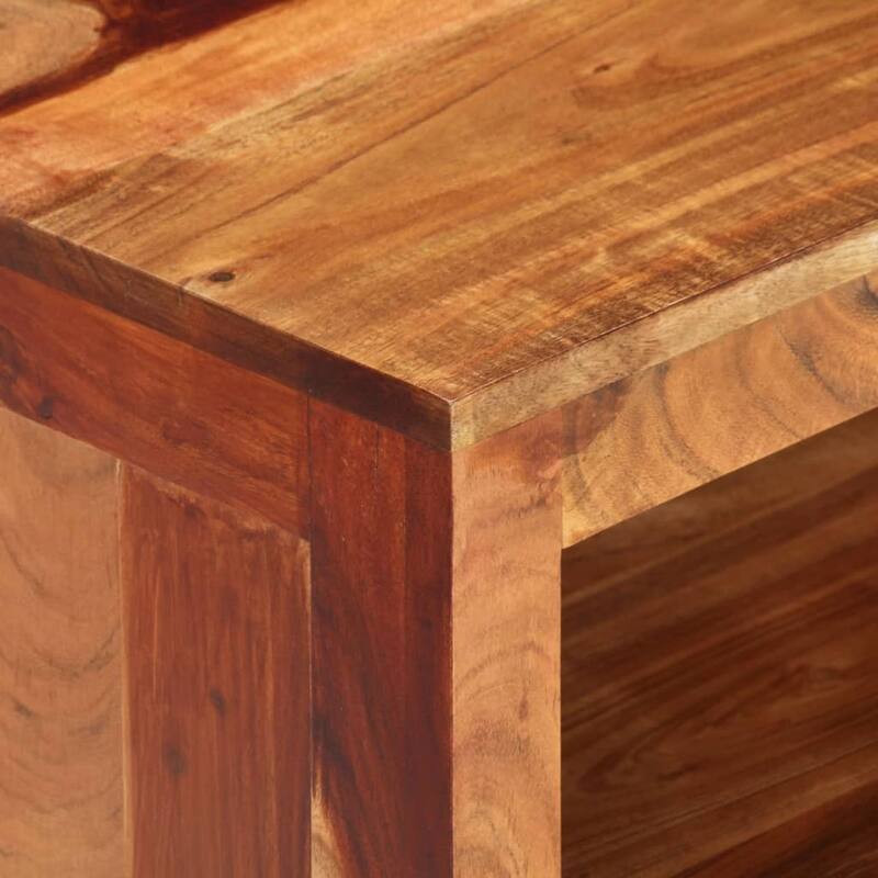 vidaXL TV Stand 43.3"x11.8"x15.7" Solid Wood Acacia - 43.3" x 11.8" x 15.7"