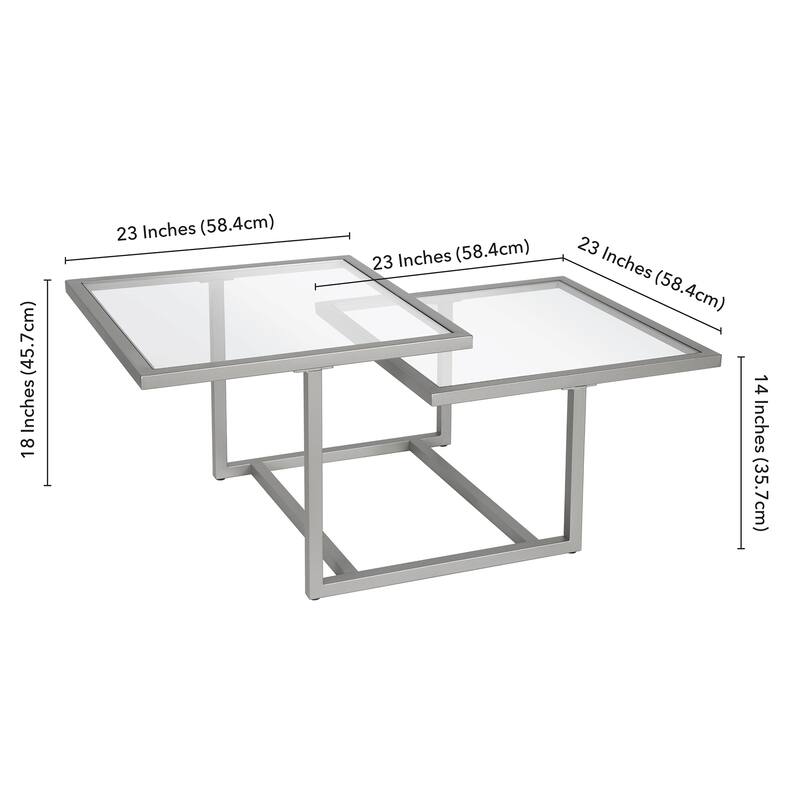 Silver Orchid Solm Two-Tier Blackened Bronze Coffee Table