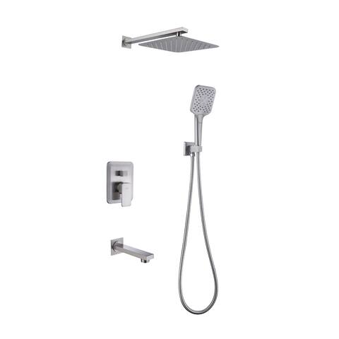 Wall-mounted rain shower faucet with pressure balanced valve