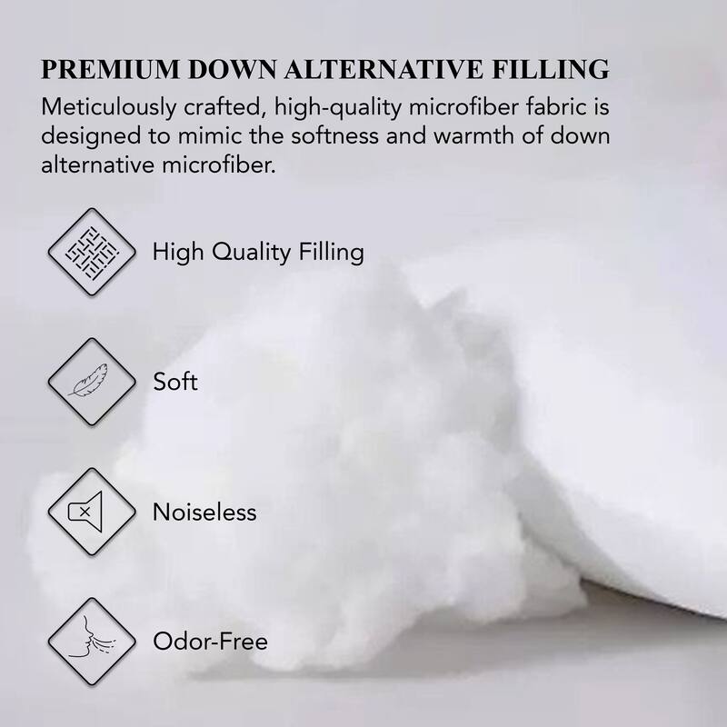 A1HC Pack of 1 Decorative Throw Pillow Insert, Hypoallergenic Down Alternative Fill, White