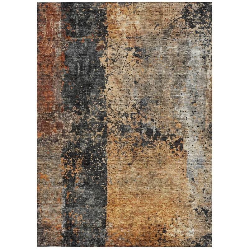 HomeRoots Abstract Transitional Rectangle Outdoor Rug