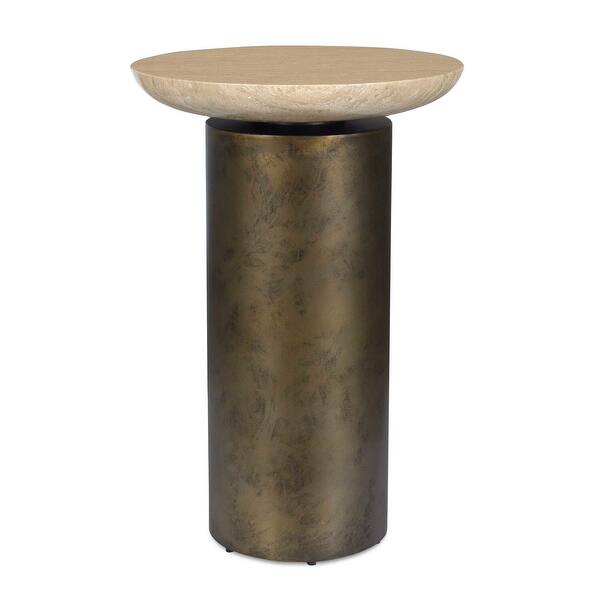 slide 2 of 6, Uttermost Oslo Brass Outdoor Accent Table