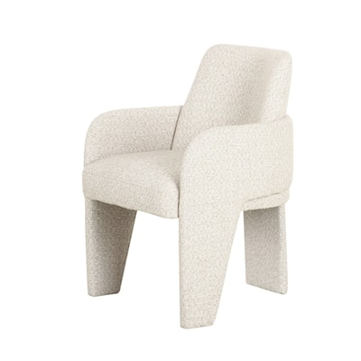 24 Inch Dining Chair, Windsor Back, 3 Panel Legs, Soft Beige Linen Fabric