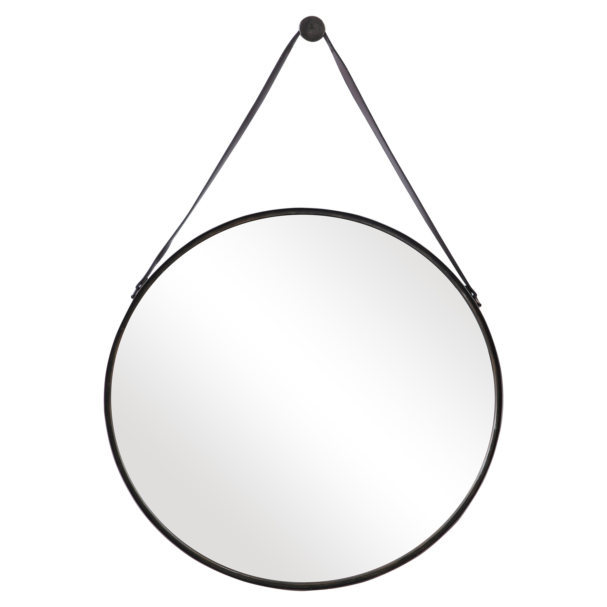 Antique Bronze Round Mirror