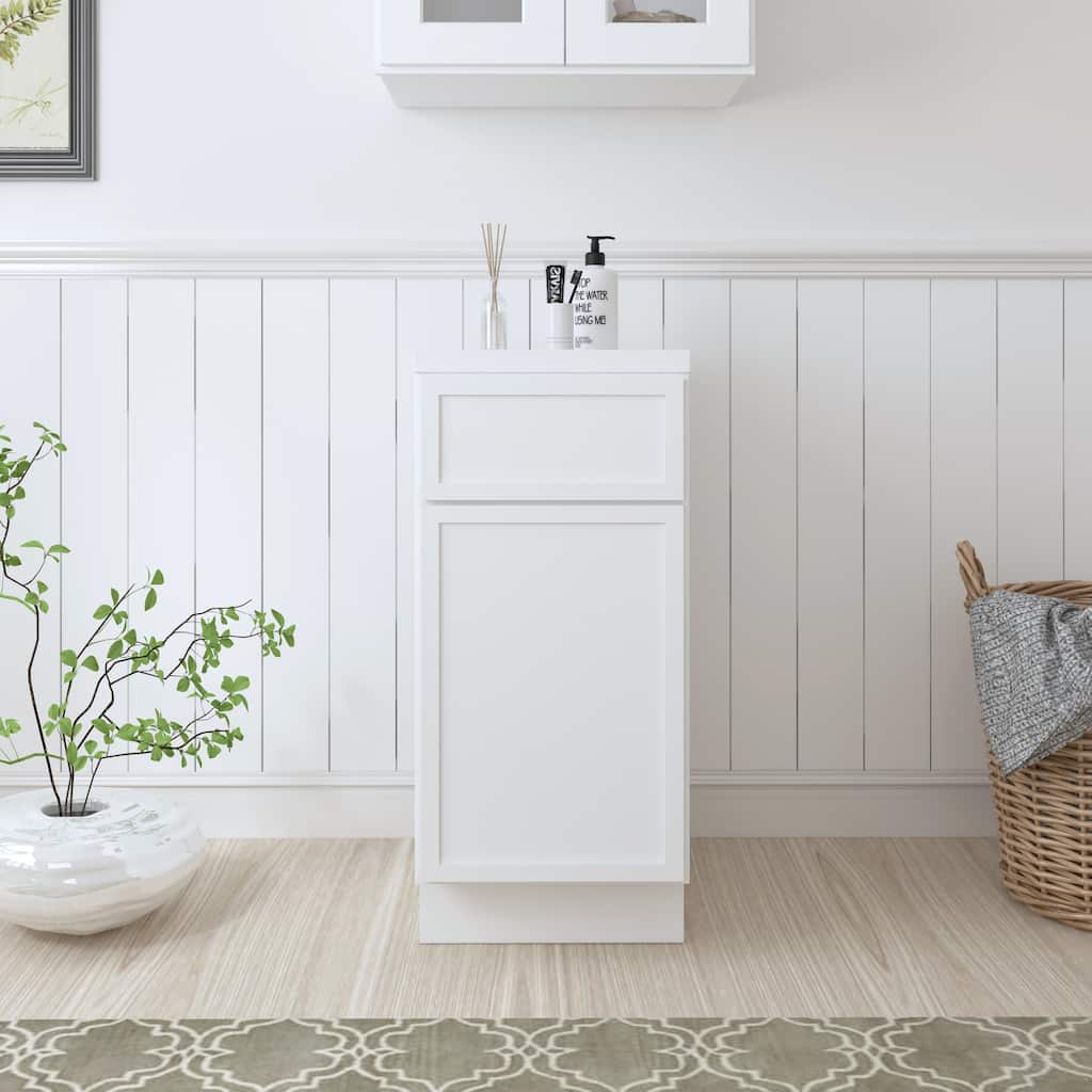 Vanity Art 15" Freestanding Single Base Storage Cabinet with Soft Close Door