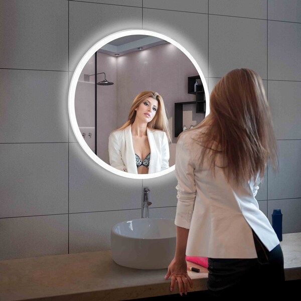 BED & BATH BEYOND ウォールミラー 　鏡　ミラー　46x56 Smart Bathroom LED Mirror with Antifog, Dimmer, Adjustable