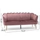preview thumbnail 54 of 62, Reitz Glam Velvet Shell Sofa by Christopher Knight Home - 76.25" L x 29.25" W x 33.50" H