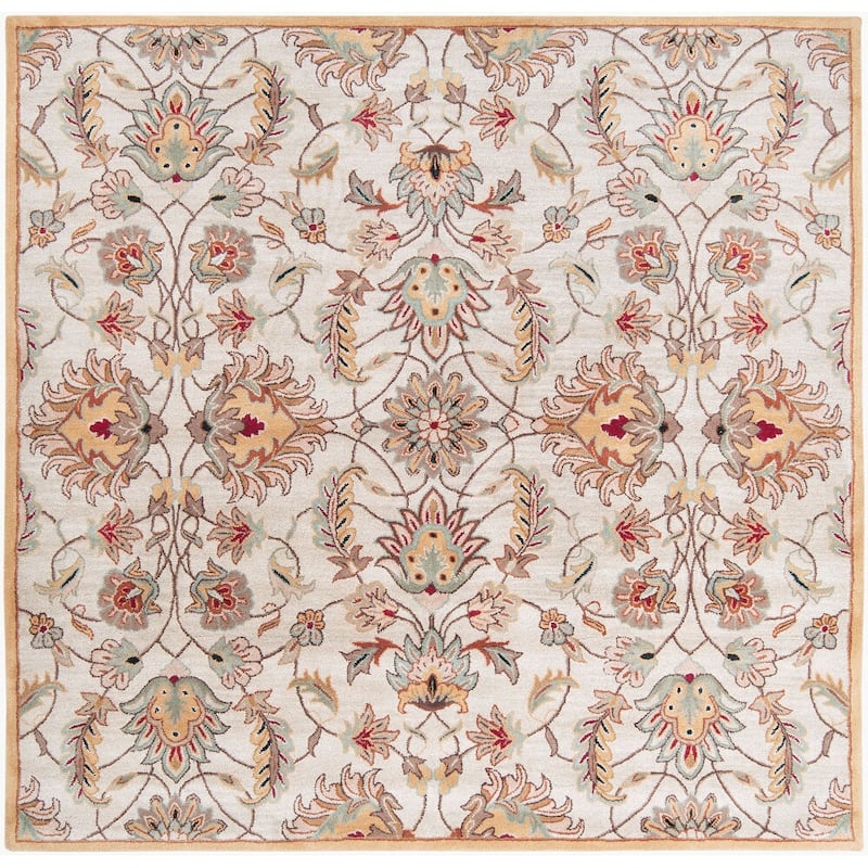 Livabliss Caesar Traditional Area Rug - 6' x 6' Square - Grey/Brown