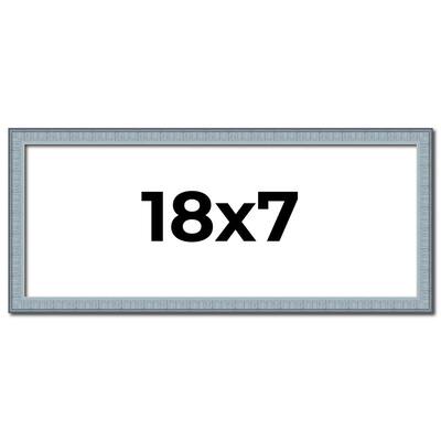 18x7 Frame Rustic Sky Blue Solid Wood Picture Frame | 0.75 Inch