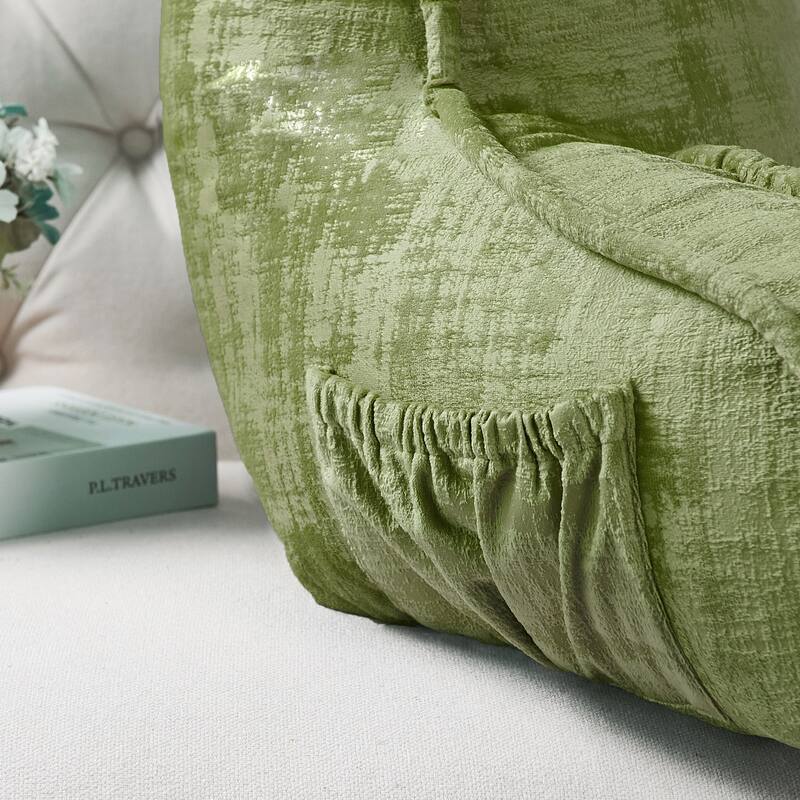 Textured Velvet Bedrest Reading Pillow Cover & Filling