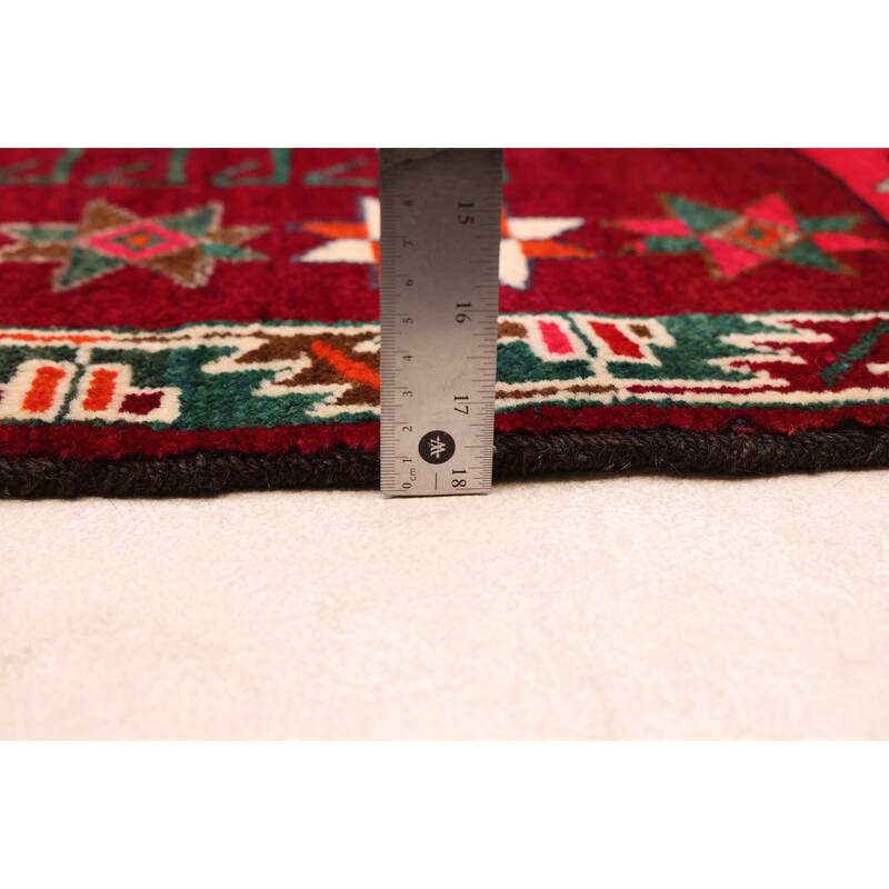 ECARPETGALLERY Hand-knotted Melis Vintage Burgundy Wool Rug - 4'6 x 7'3