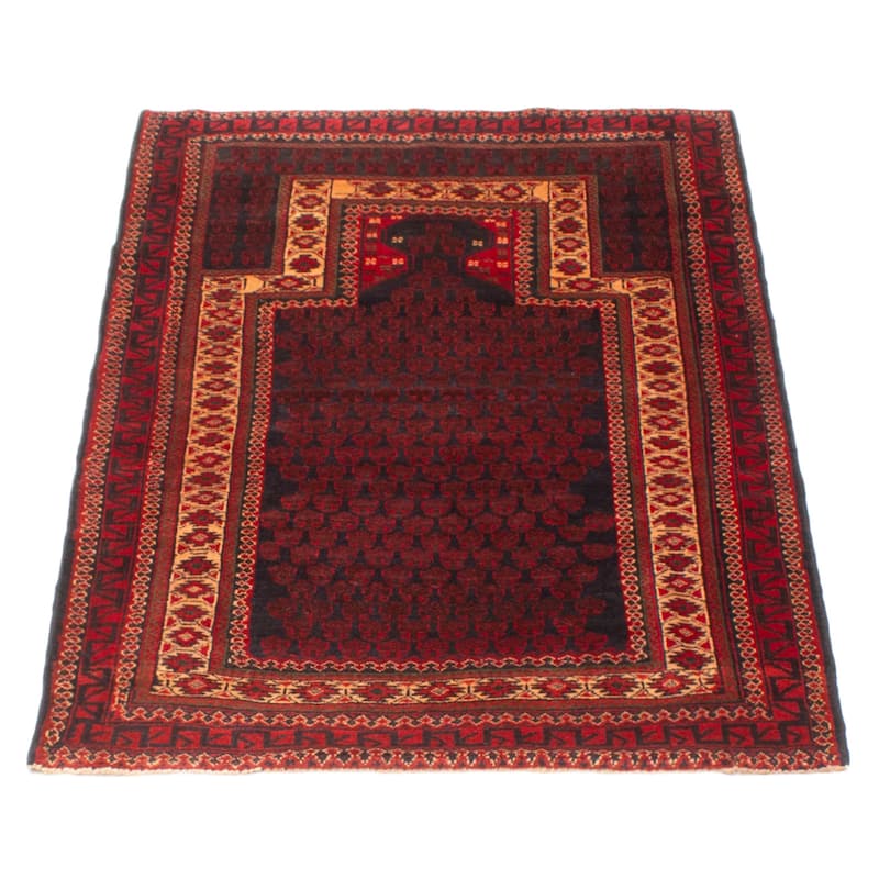 Teimani Navy Rug 3'3" x 5'2" - 3'3 x 5'2