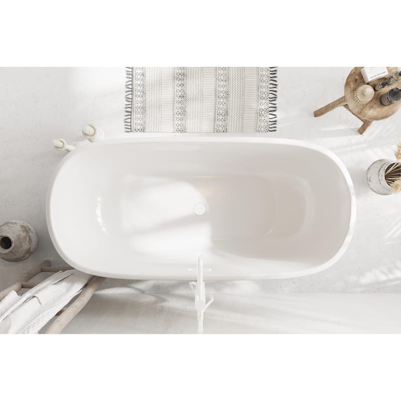 Cameron Soaking Bathtub in Glossy White