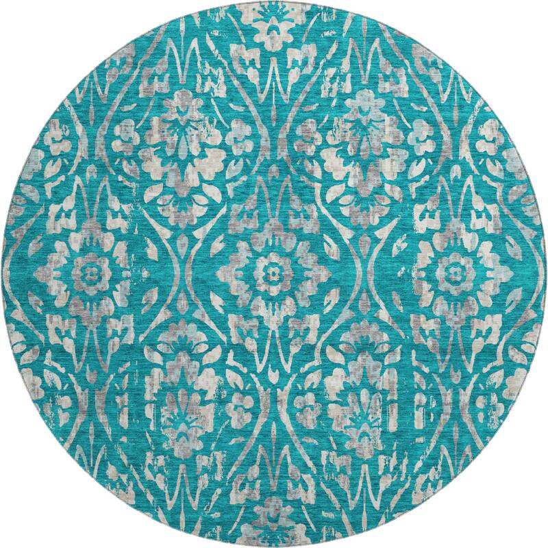 Premium Washable Super Soft Floral Damask Mayfield Rug