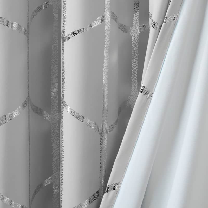 Intelligent Design Khloe Total Blackout Metallic Print Grommet Top Curtain Panel