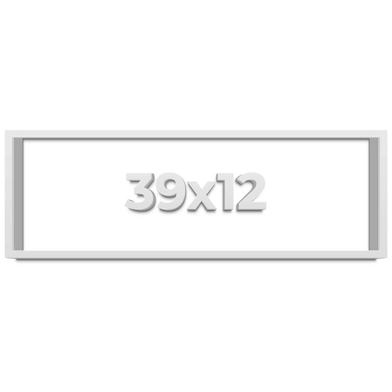 39x12 Shadow Box Frame White 1 Real Wood