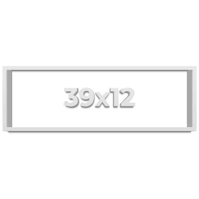 39x12 Shadow Box Frame White 1 Real Wood