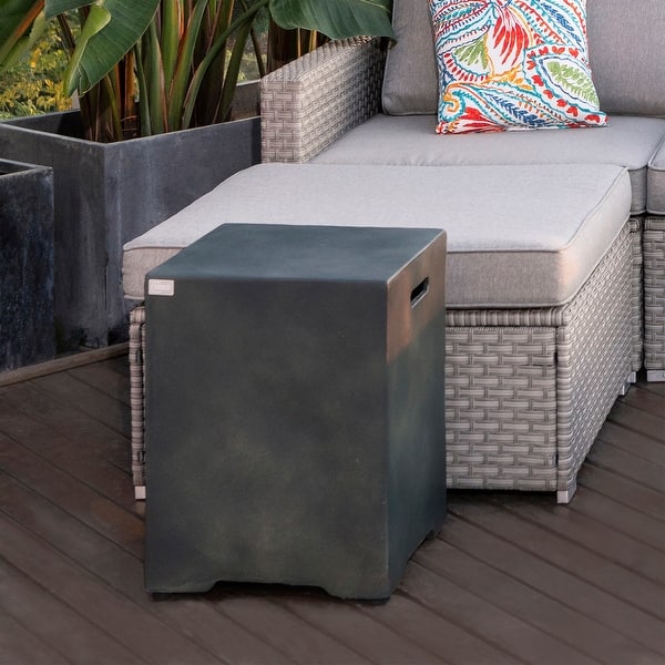 Cosiest Outdoor Table For Gas Fire Pit Propane Tank Cover Overstock 31483954 Red