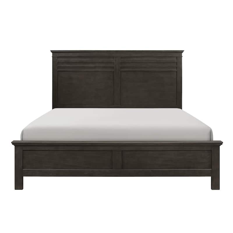 Hyacinthe Charcoal Gray Panel Bed - Full