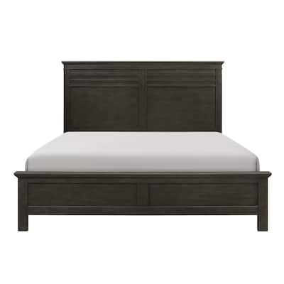 Hyacinthe Charcoal Gray Panel Bed