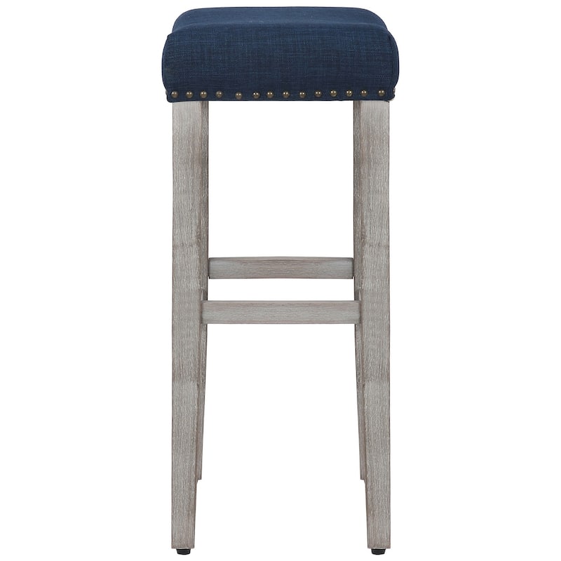 Jameson Upholstered Polyester Gray 29 Inch Bar Stool (Set Of 2)