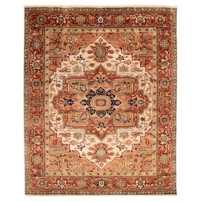 ECARPETGALLERY Hand-knotted Jules Sultane Ivory Wool Rug - 7'11 x 9'11