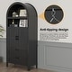 preview thumbnail 5 of 8, Arched Storage Cabinet Display Shelves 2 Drawers