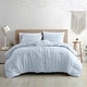 preview thumbnail 4 of 7, Modern Threads Braelyn 4-Piece Garment-Washed Comforter Set Light Blue - King