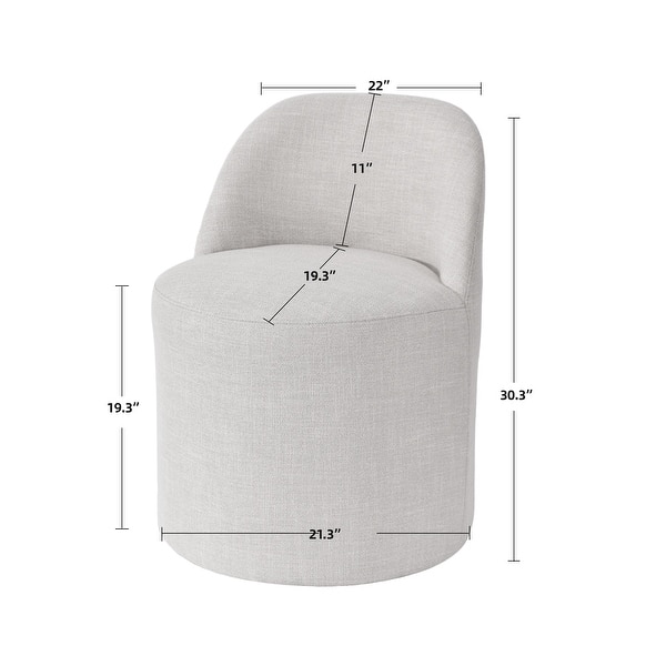 Cottage 21.5" Wide Upholstered Barrel Arm Dining Chairs