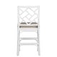 preview thumbnail 32 of 67, Natural Rattan Handmade Chippendale Cushioned Bar Stool by East at Main
